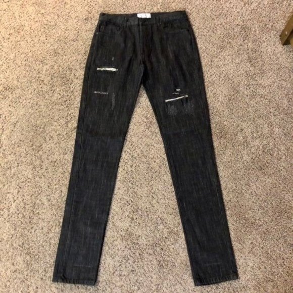 Black Scale Jeans 34 NEW Long Tall